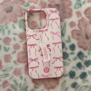 iPhone 14 Pro loopy phone case “pink bows”